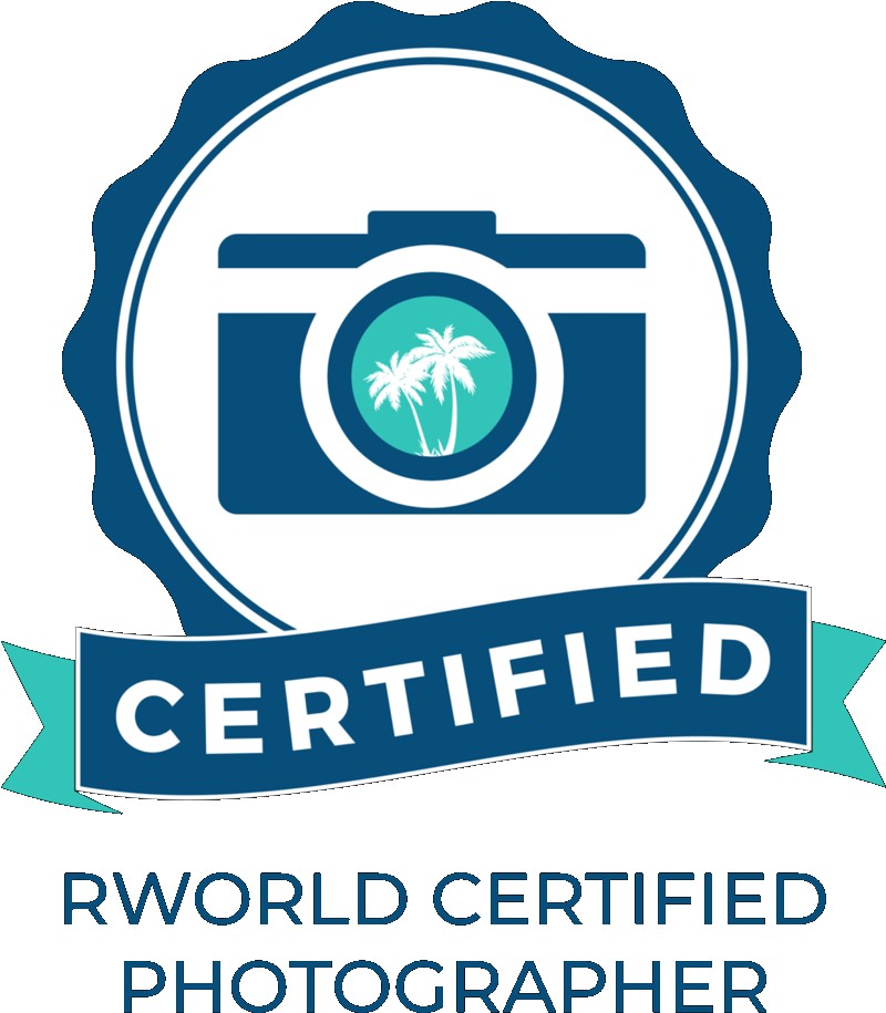 RWORLD Certified Photographer badge, MLS-verified real estate photography certification
